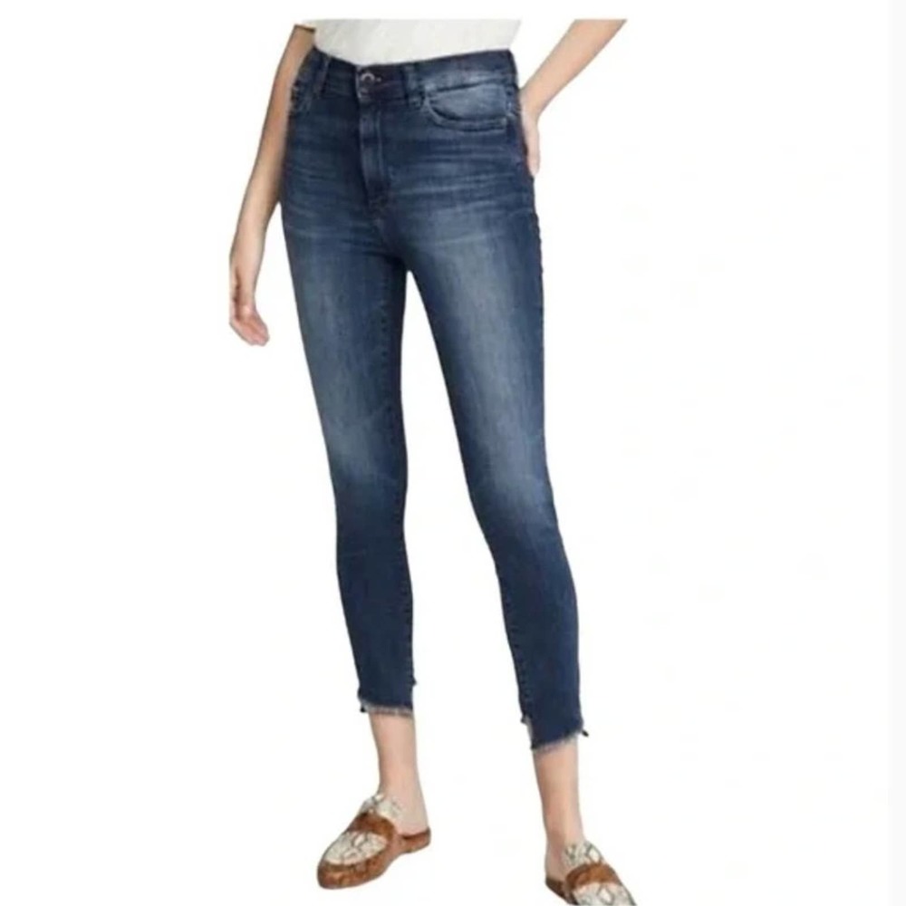 DL1961 x Marianna Hewitt Farrow Crop High Rise Skinny Jeans in Pomona Wash